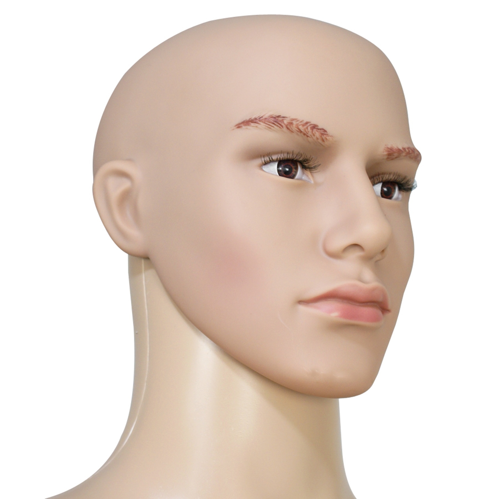 72"H Male Mannequin Full Body PP Realistic Display Head Turns Dress Form w/Base