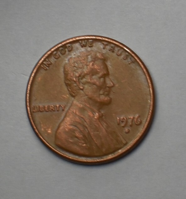 1976 D Lincoln Memorial Penny Rare Error