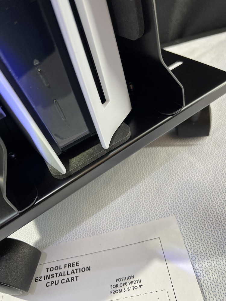 Gaming Console Computer Cart BLACK WITH CASTERS NIB