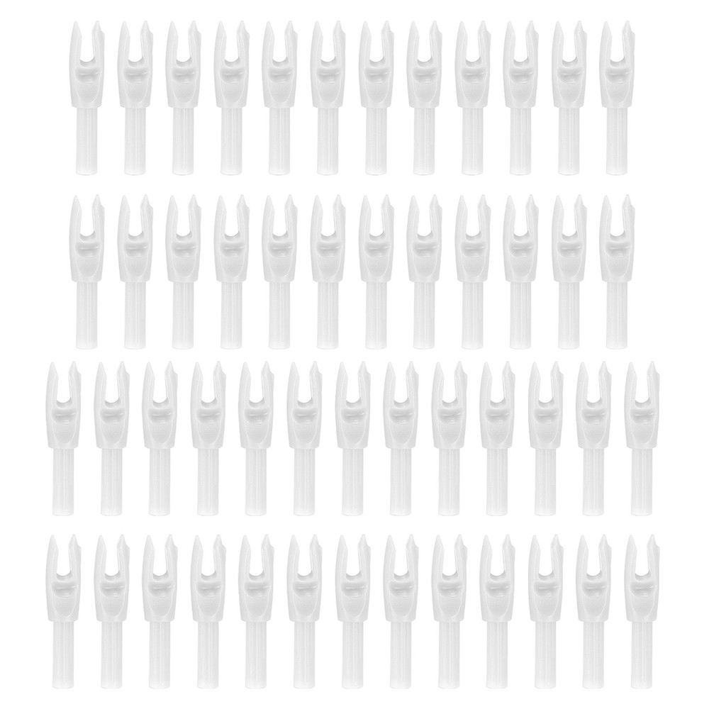 50Pcs Archery Arrows Nocks 4.2mm Insert Arrow Nock Replacement White