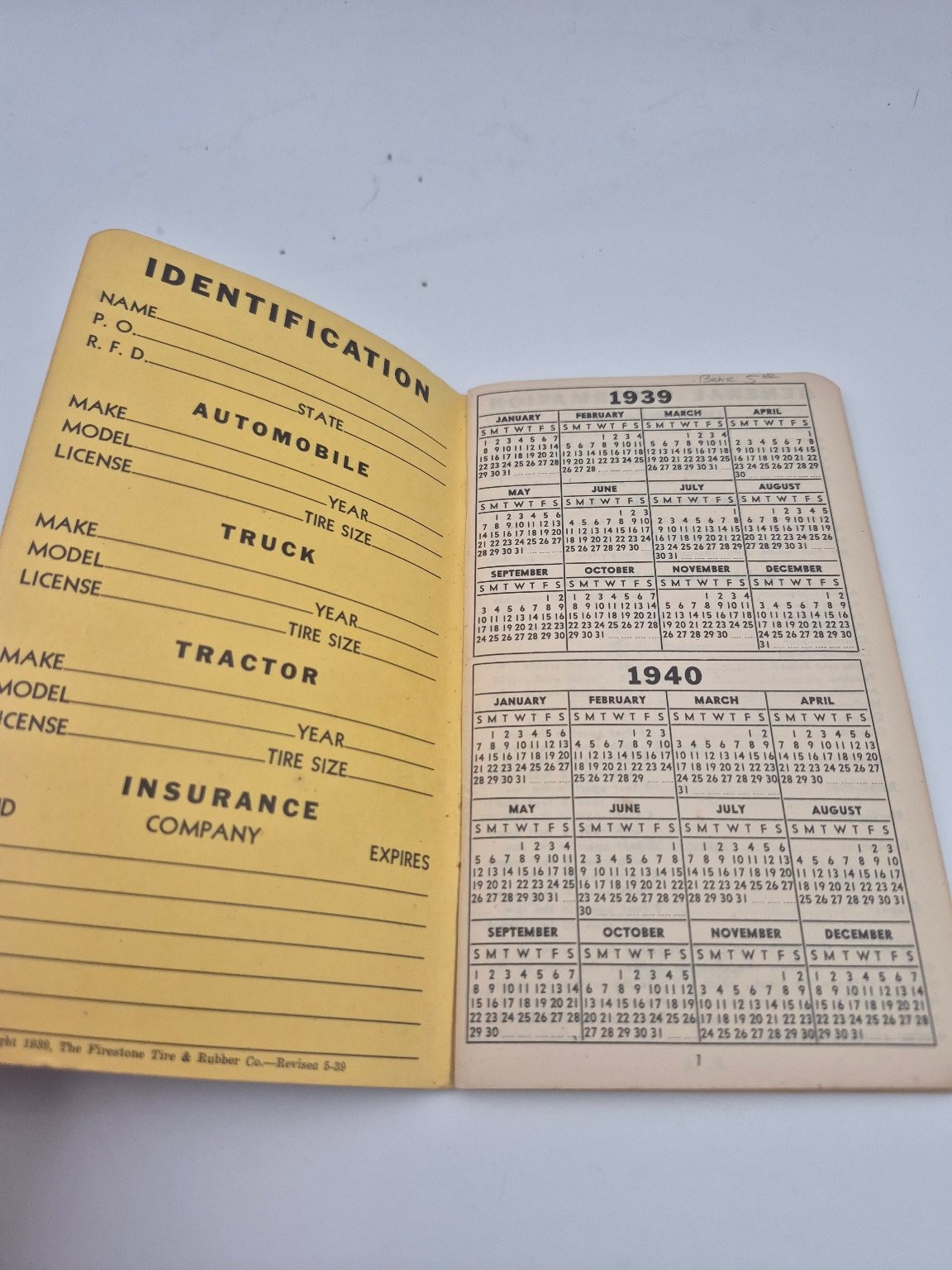 Firestone Farm Guide Book Vintage 1939-1940 Agricultural Record