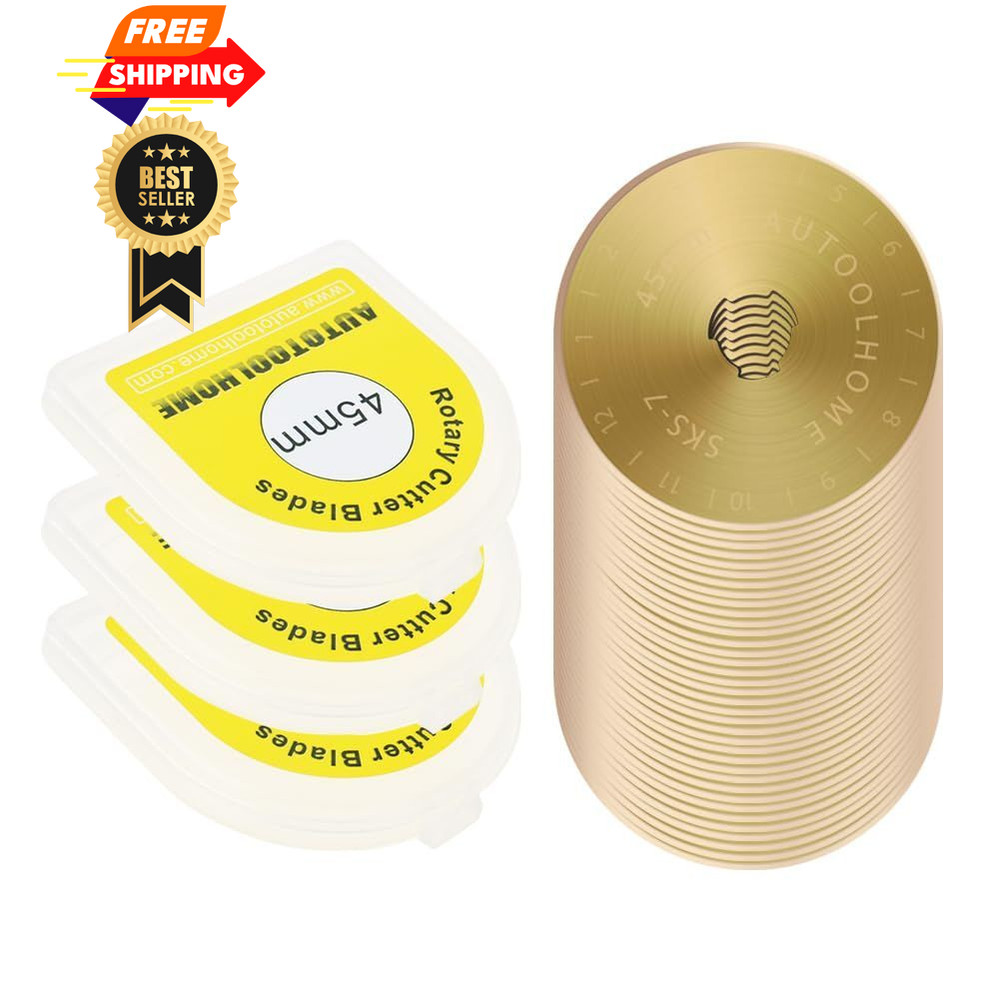 Titanium Coated 45mm Rotary Cutter Blades 50 Pack Replacement Gloden