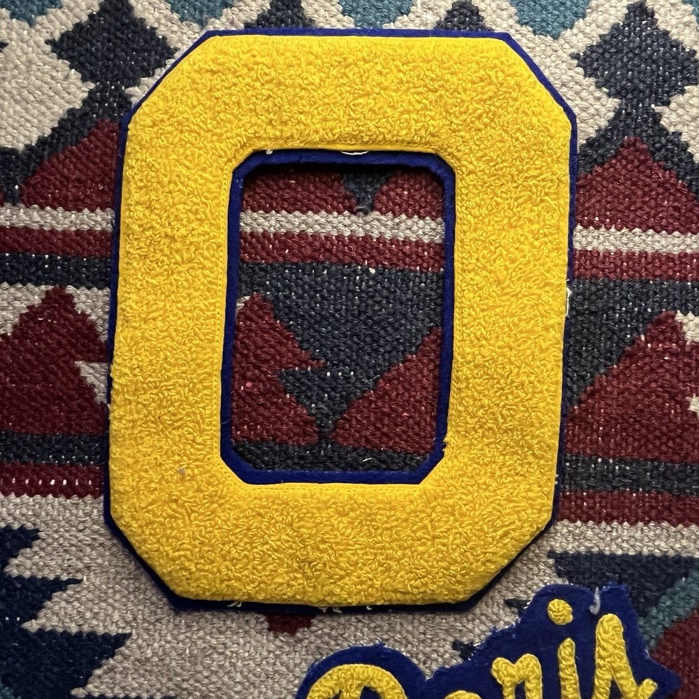 Vintage Varsity School Chenille Sweater Jacket Patch Set