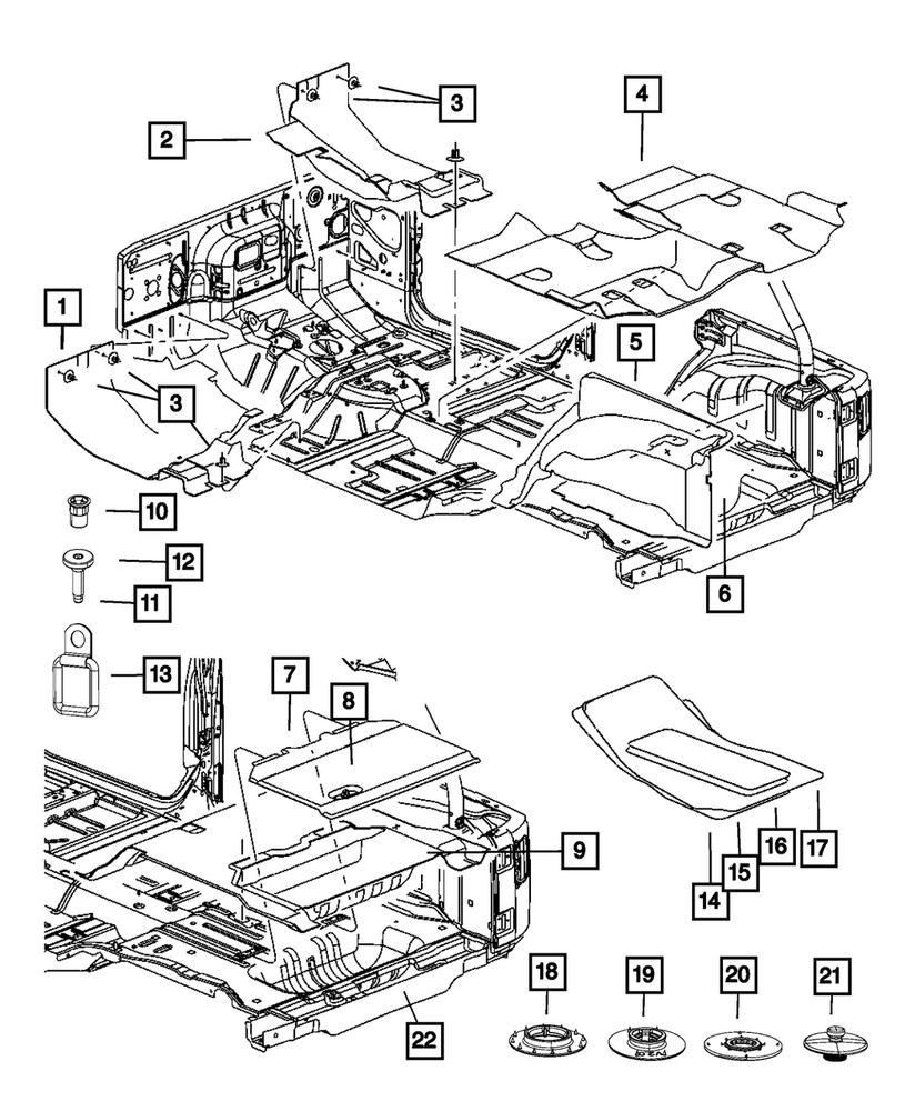 Genuine Mopar Torx Head Screw Cargo Loop 6509915AA