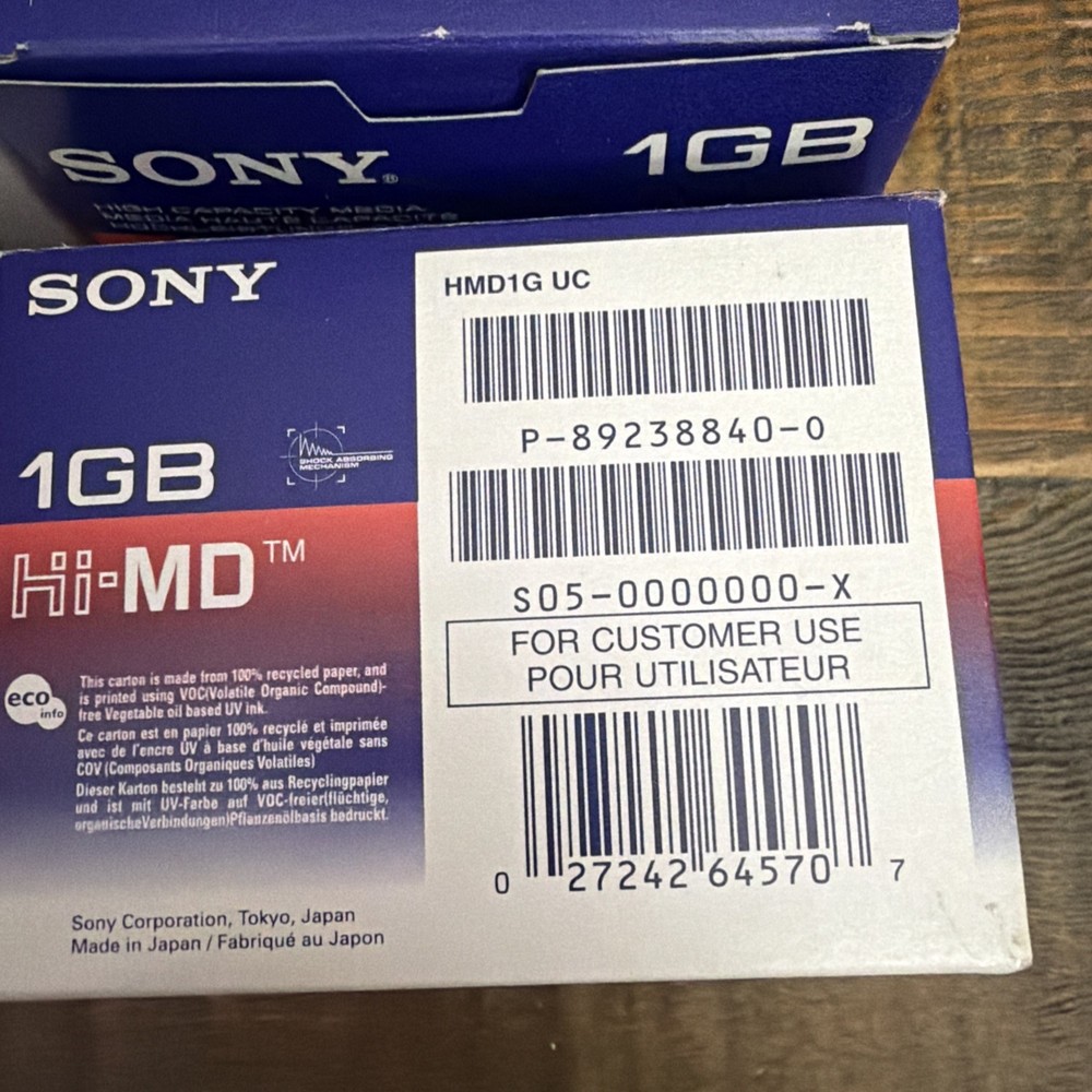 Sony Minidisc Boxes - Empty Boxes Without Discs