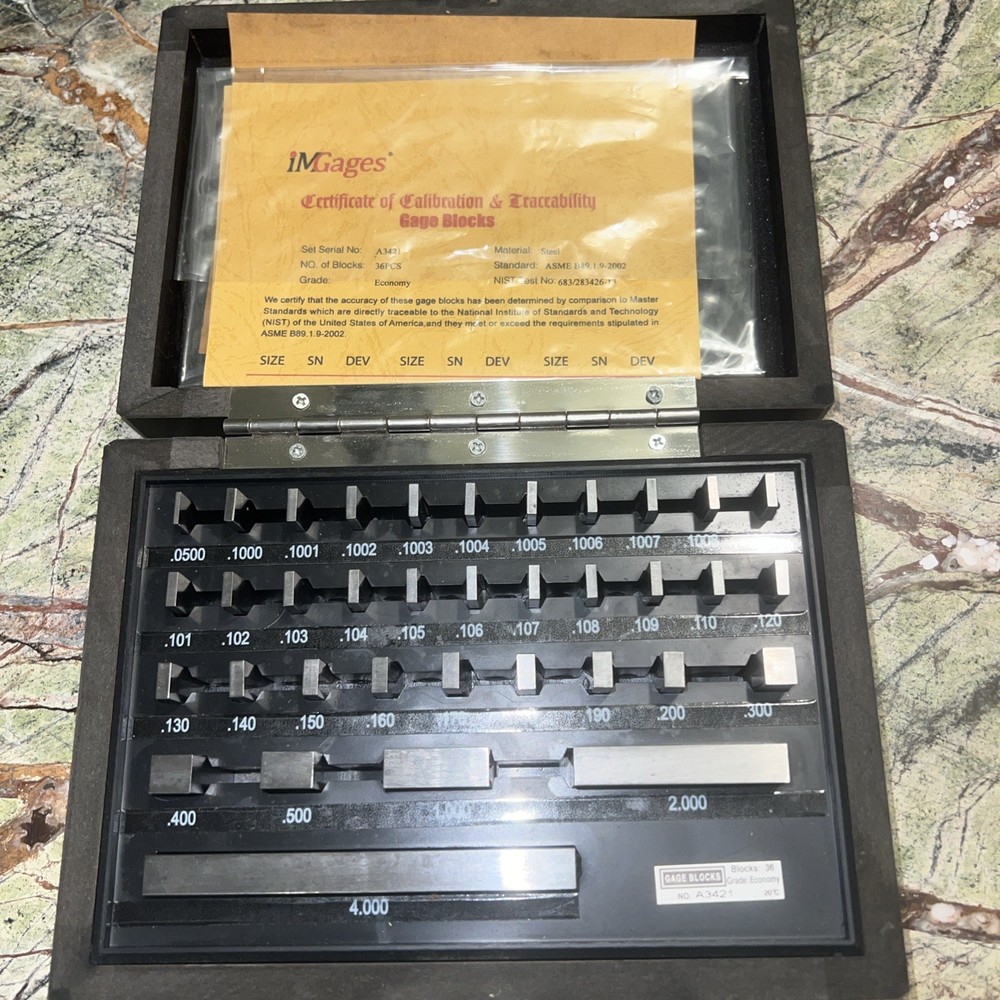 Gauge Block Set 37 Pcs, New