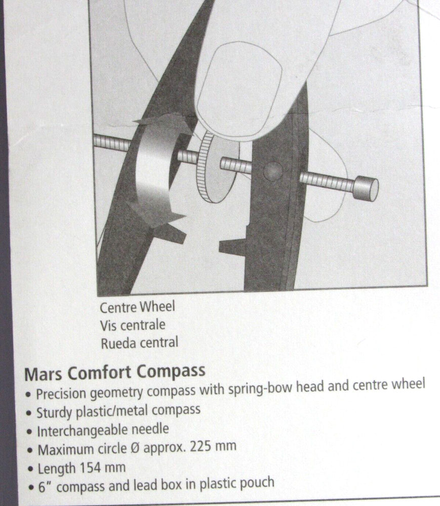 Staedtler Mars Masterbow Blue Drafting Drawing Compass 95600 WP made Italy-NEW