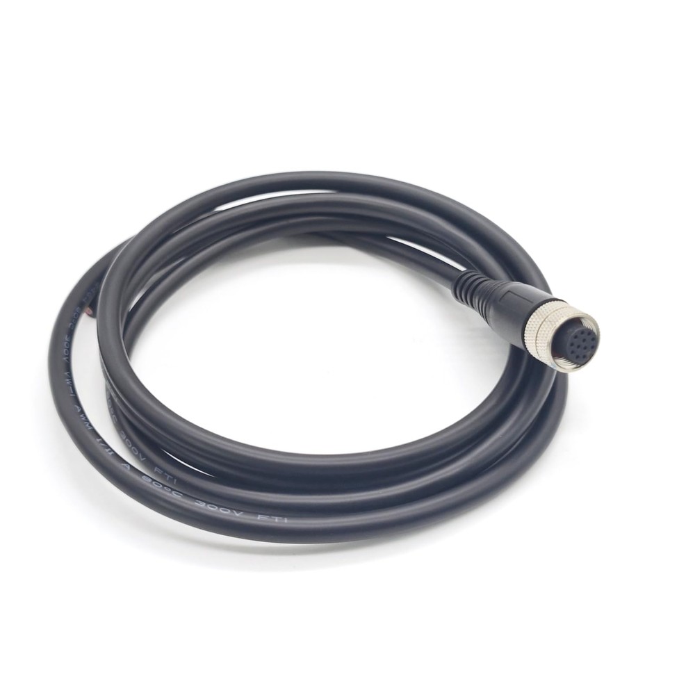 M12 12 Pin Female Connector Cable A Code Straight Aviation Plug Electrical Ca...