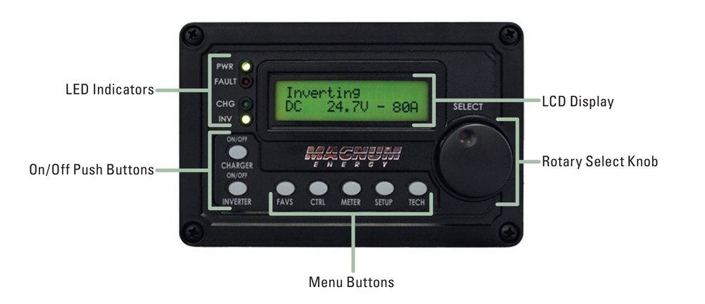 Magnum ME-ARC50-L Advanced Remote Digital LCD Display Remote Panel w/50' Cable