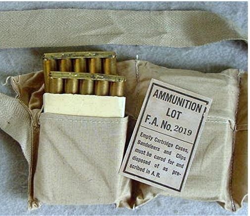 PRE-WAR / INTERWAR M1903 NEW REPLICA BANDOLEER REPACK KIT FOR 5 ROUND CLIPS