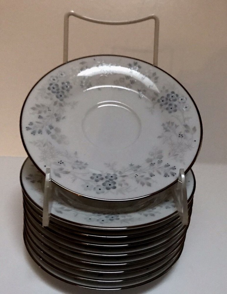Noritake 5 Concert Pattern Saucers - EUC
