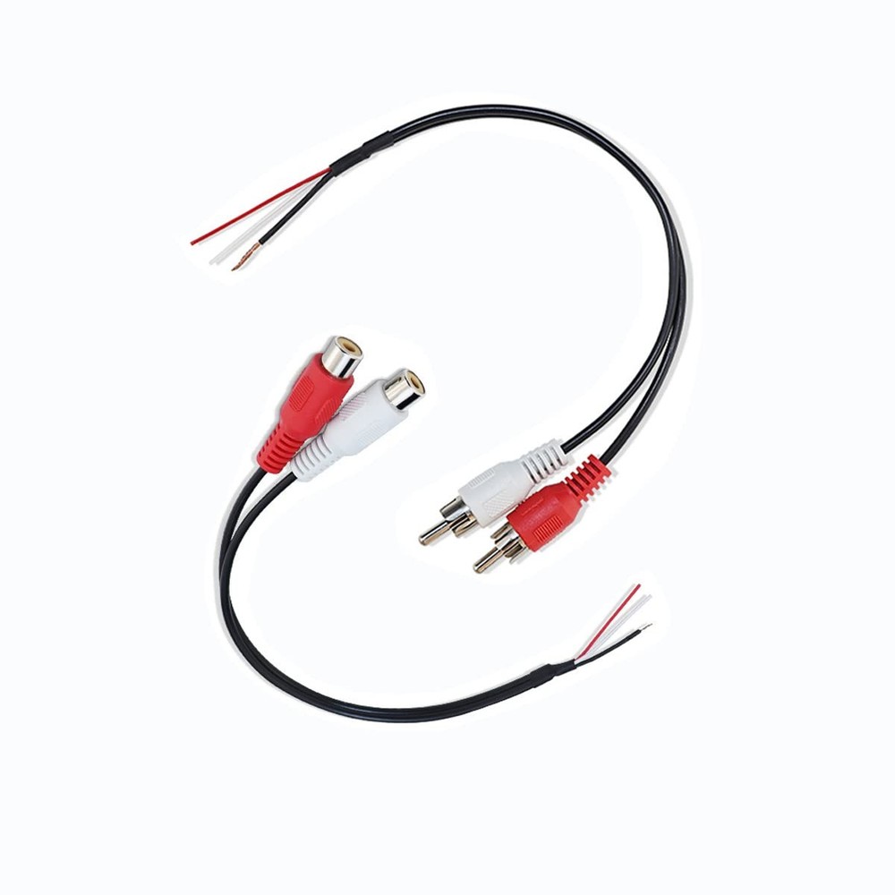 2 Pack 6inch RCA Female to Speaker Wire, Plug Adapter Black