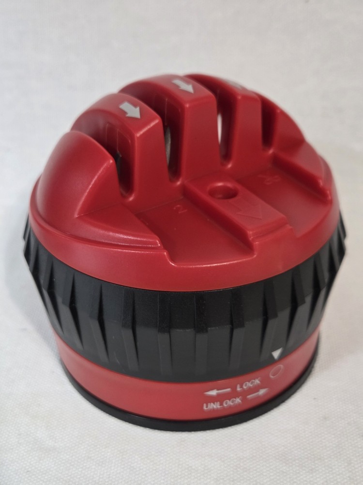 Chefologist 3-Stage Mini Knife Sharpener Red