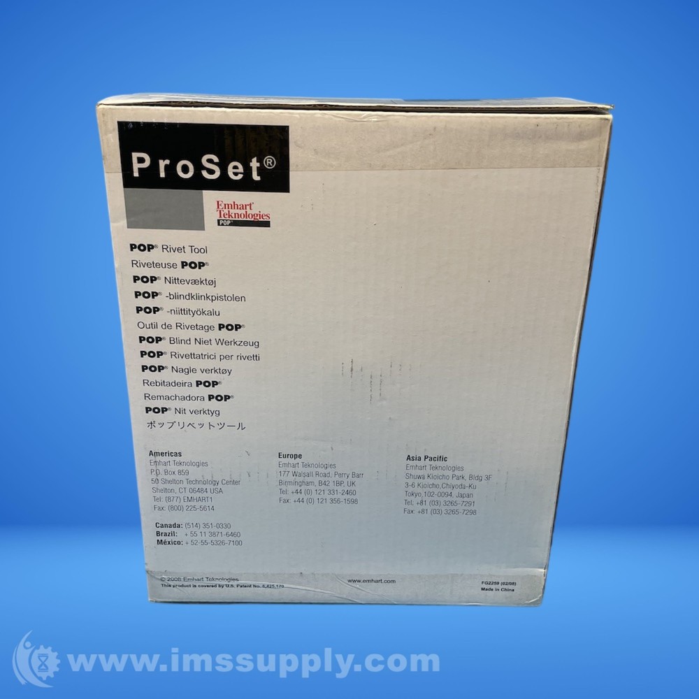 Emhart Proset 3400MCS Pneumatic Rivet Tool FNFP