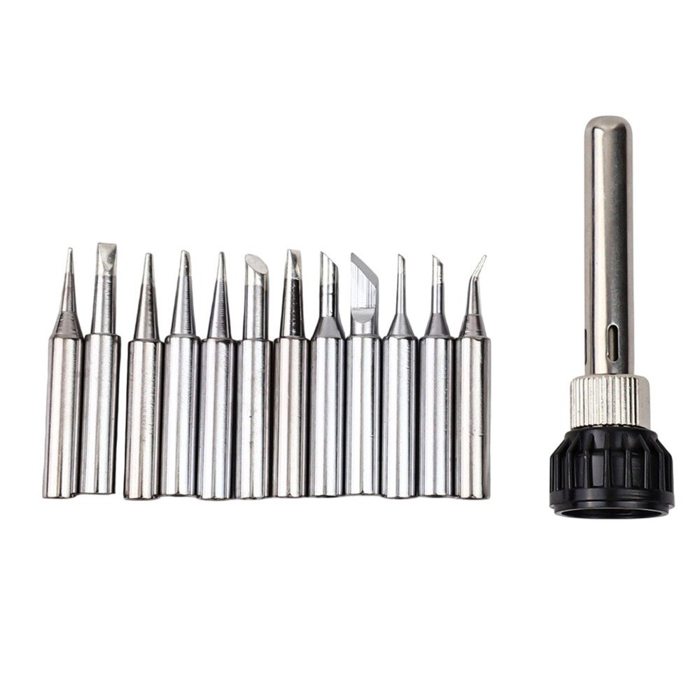 Station Tool Soldering Iron Tips Silver 4.2cm W/Handle Adapter High Quality