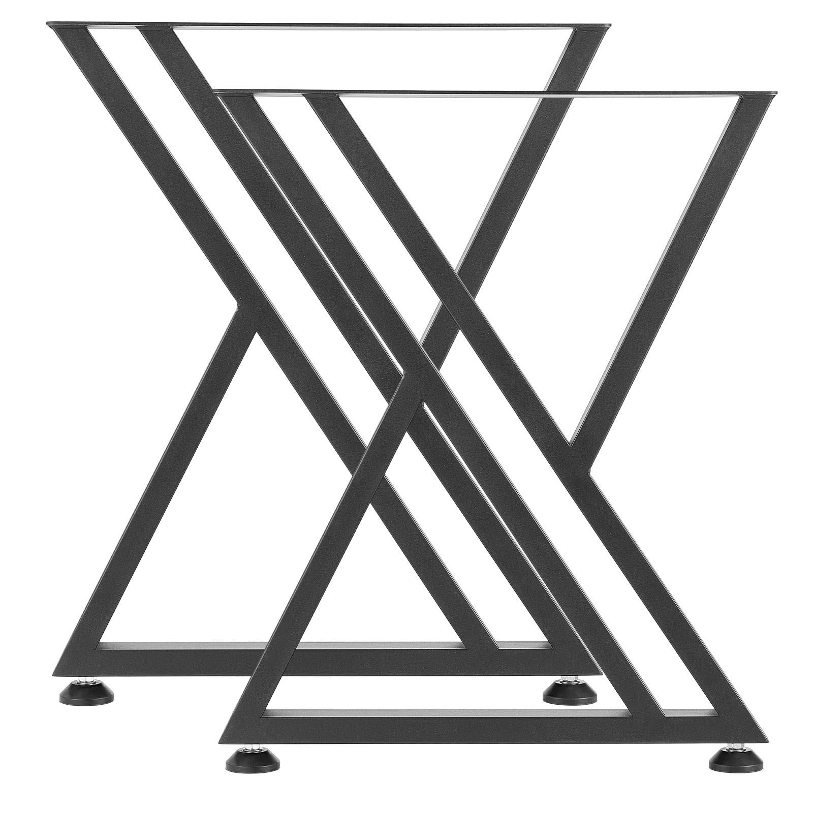 VEVOR Steel Table Legs 29.1 x 24 in 2204 lbs Heavy Duty for Desk Set of 2 Black