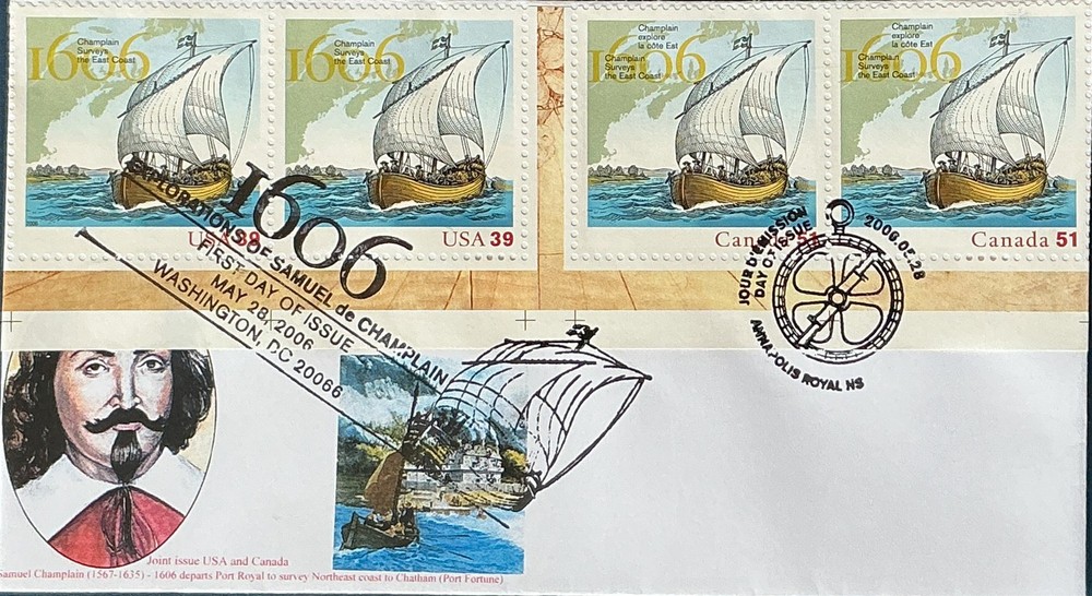 GG (Gary Gozemba) Cachet 4073 Samuel de Champlain Joint Issue Canada