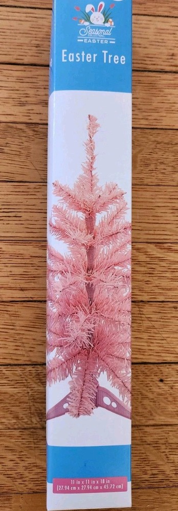 18" Mini Tabletop Artificial Easter Christmas Tree Year Round Pink