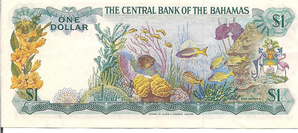 BAHAMAS, $1 ,QEII, L. 1974