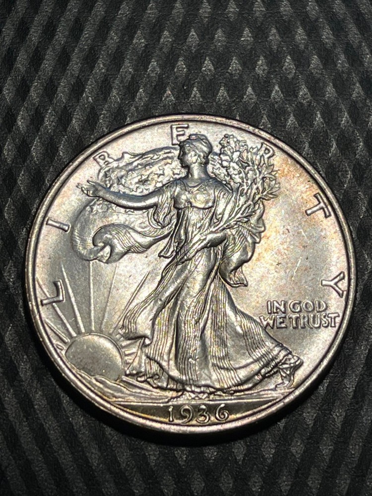 1936 Walking Liberty Half Dollar BU+ MS+ Sharp Strike