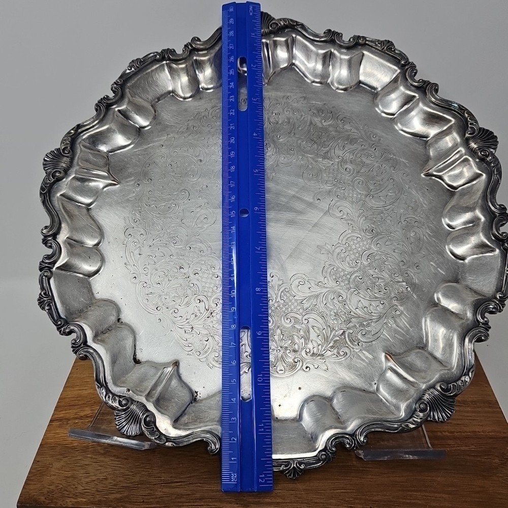 HEAVY Silver Plated Silver over Copper Serving Tray, England