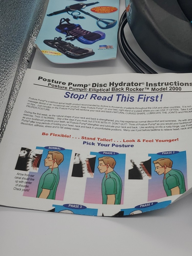 Posture Pump Disc Hydrator Elliptical Back Rocker Back Model 2000
