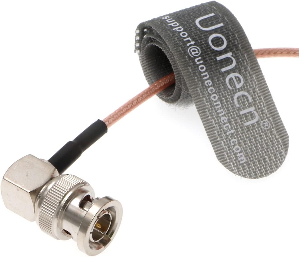 24'' Coax Cable BNC Right Angle BNC for Blackmagic HyperDeck Shuttle BMCC BMPC