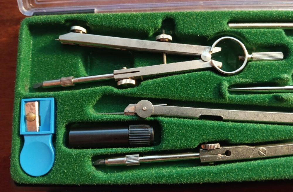 VTG HELIX DRAWING SET MADE IN ITALY DRAFTING TOOLS COMPASS