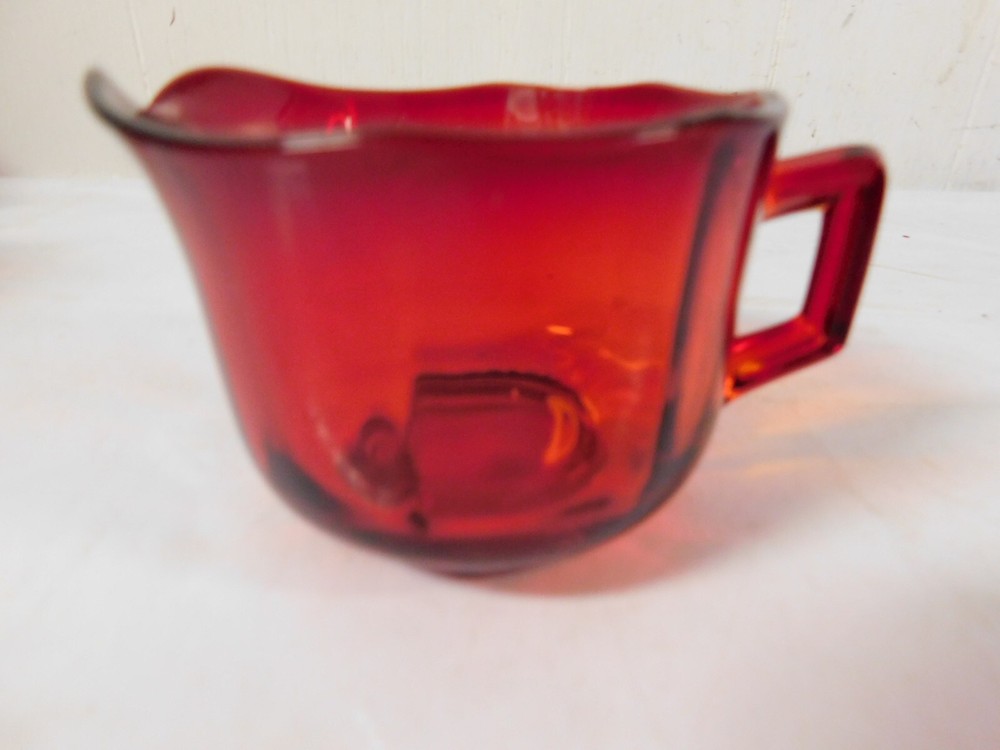 Imperial Glass MOLLY Pattern Ruby Red Glassware Lunch / Dessert Set