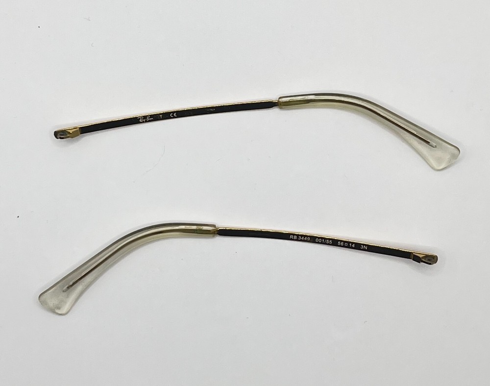 2477 - RAY BAN 3449 GOLD BOTH TEMPLES AUTHENTIC