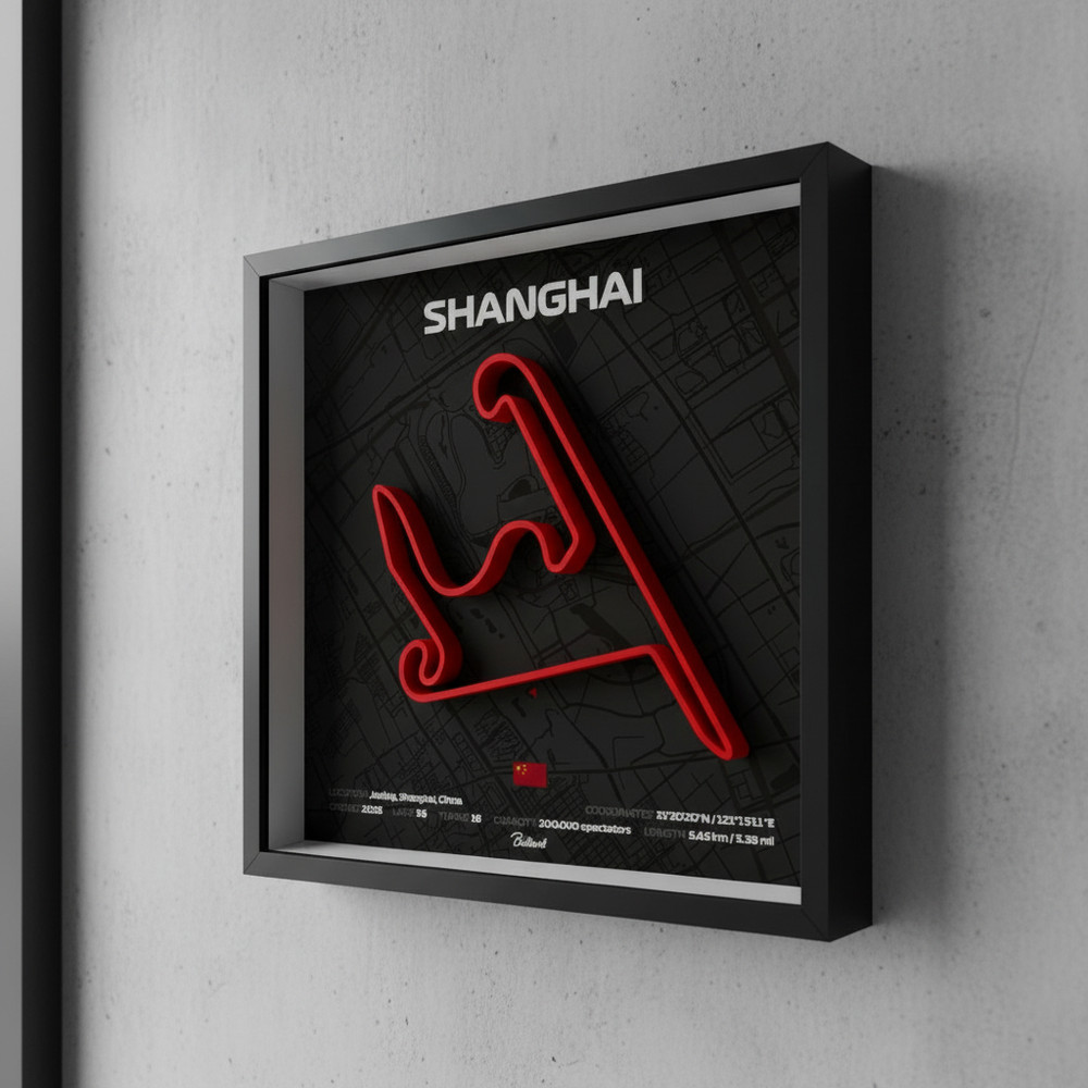 Shanghai Circuit 3D Shadow Box – Chinese GP Wall Art