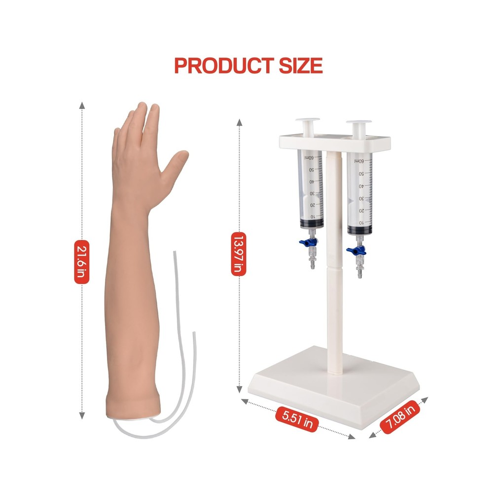 Phlebotomy Practice Kit, IV Practice Kit with Phlebotomy Arm, Venipuncture & ...