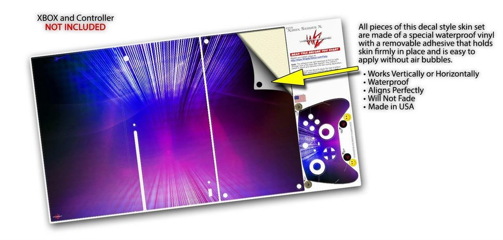 Skins XBOX Series X Console Controller Bent Light Blueish