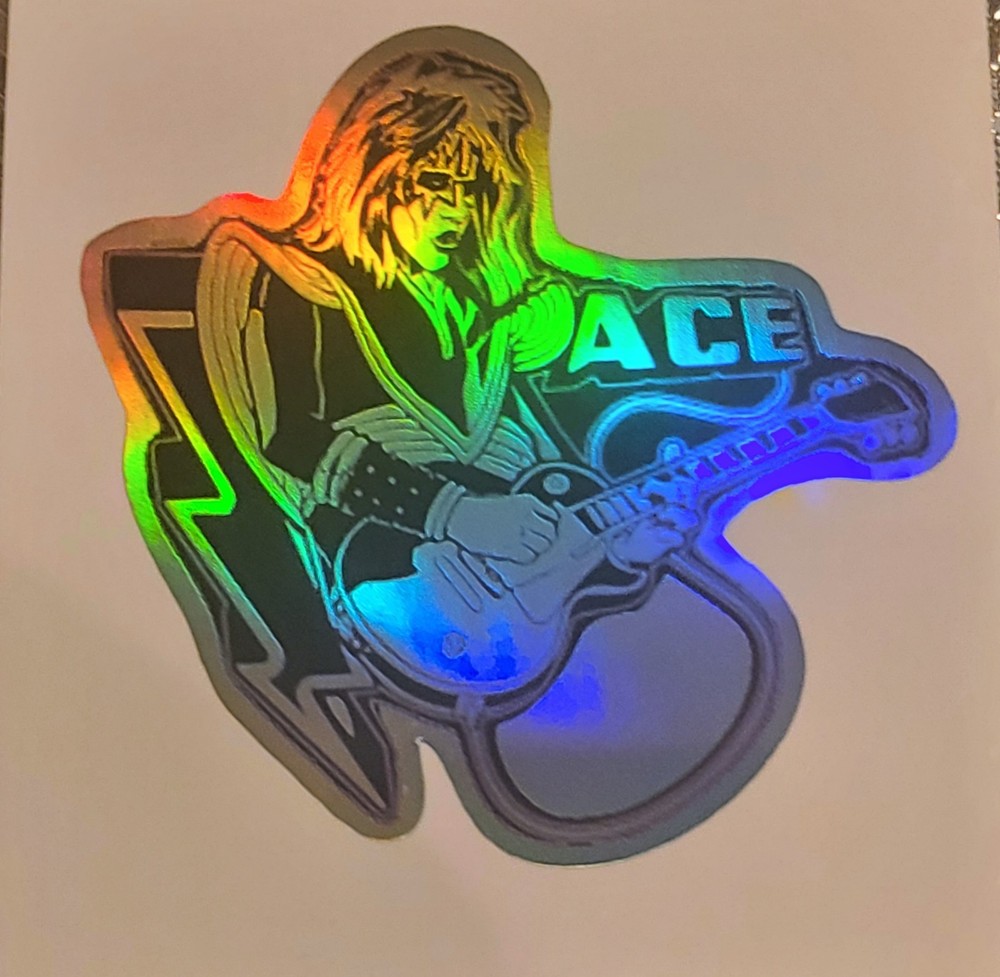 Space Ace Sticker Kiss Ace Frehley Guitarist Custom Logo Hologram Cut Decal Kiss