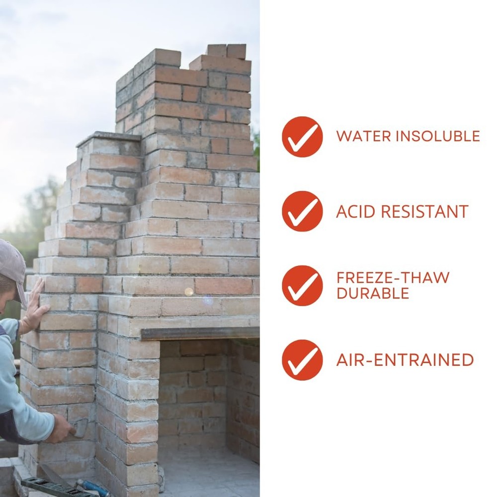 Refractory Mortar - High Temperature Mix for Fireplaces, Fire Pits, Chimneys,...