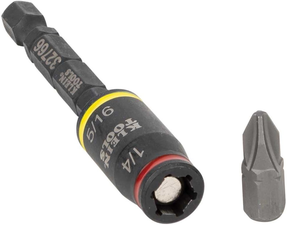 Klein Tools 32766 Impact Driver, 3-in-1 SAE Socket and Bit Silver