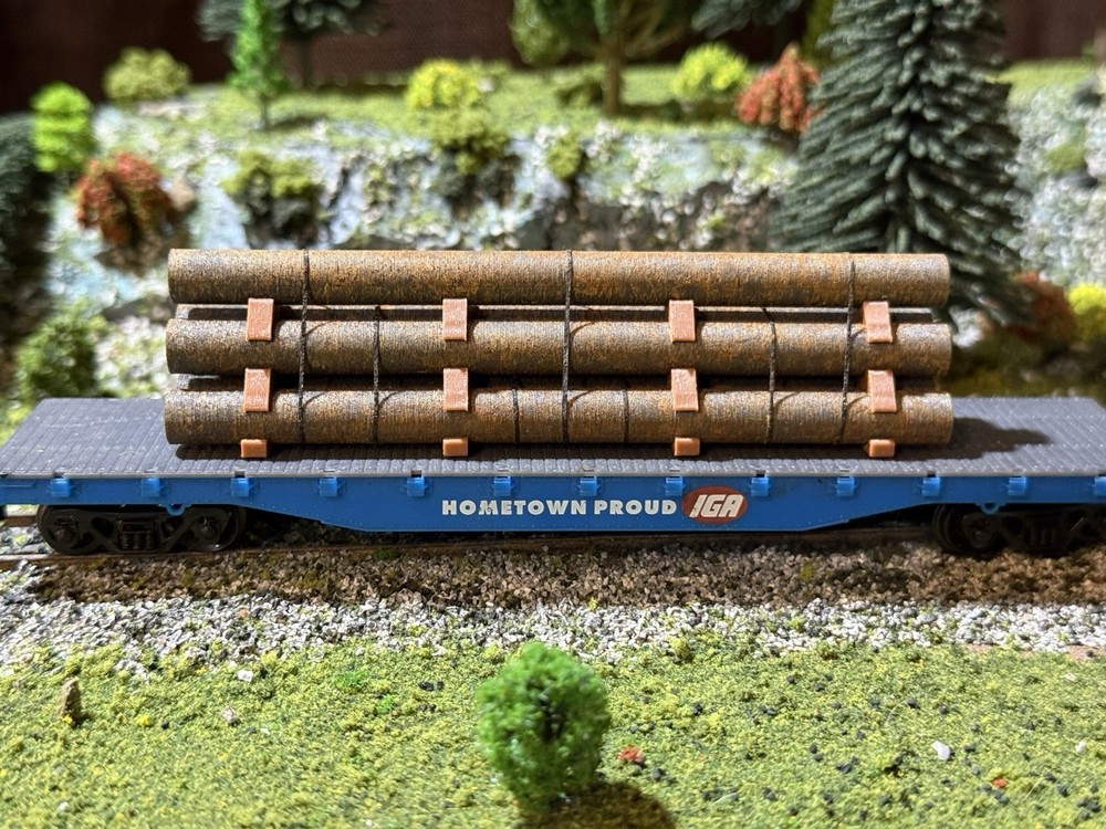 1:87 Ho Scale 30FT Rusty Pipe Load (4.1in) (Real Rust) Pyramid Stack