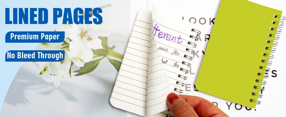 Small Notebooks Bulk, Mini Spiral Notebooks 40 Pas, Poet