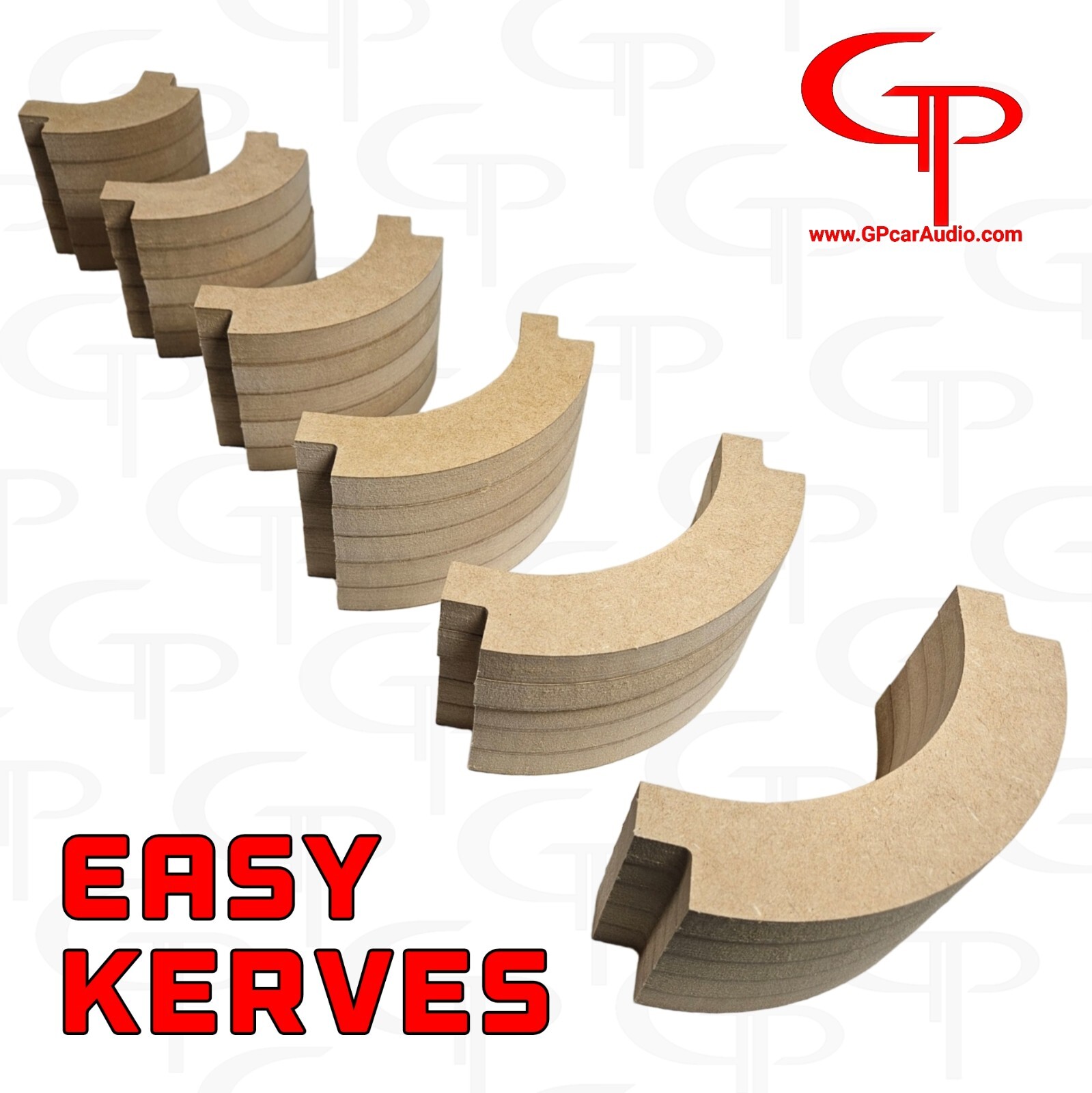 5 pack: Easy Kerves The Kerf Port Alternative Stack Fab Curved Speaker box Rings