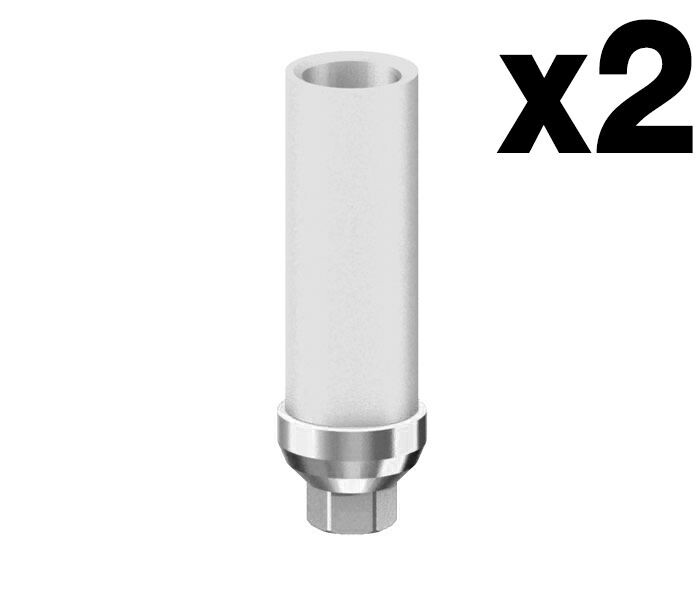2X Dental UCLA Plastic Castable Abutment Titanium Base Int Hex screws Casting