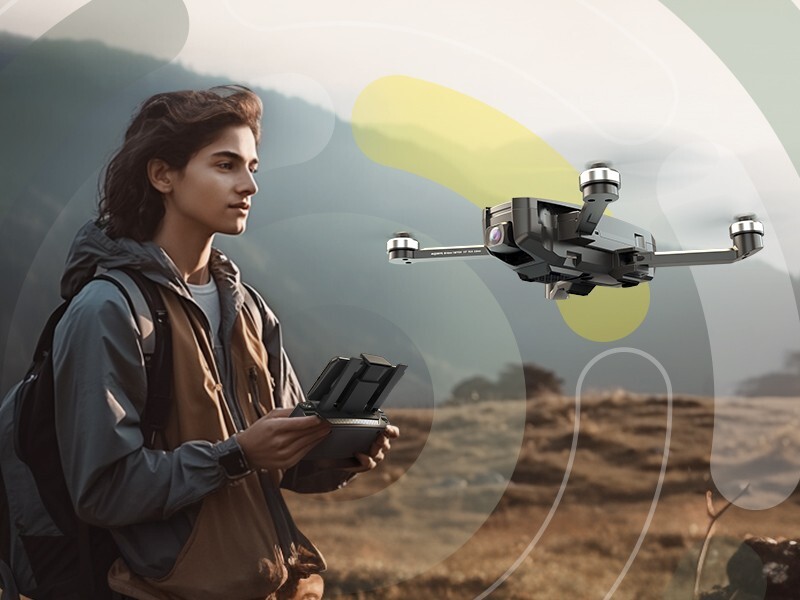 Holy Stone 720E Foldable RC Drone with 4K EIS UHD 130 FOV Camera Brushless 5GHz