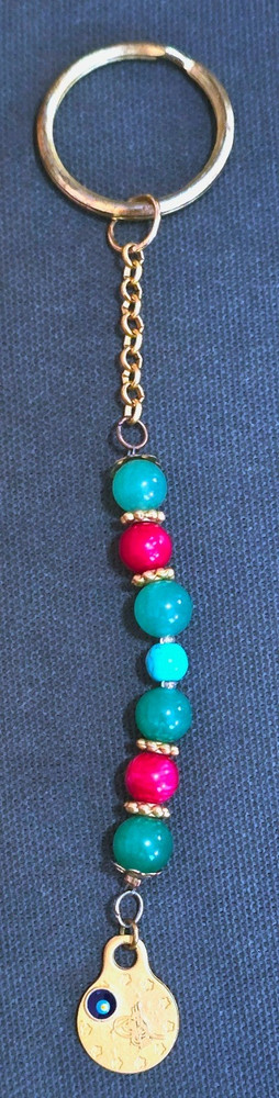 Very Nice Beaded Keychain Keyring