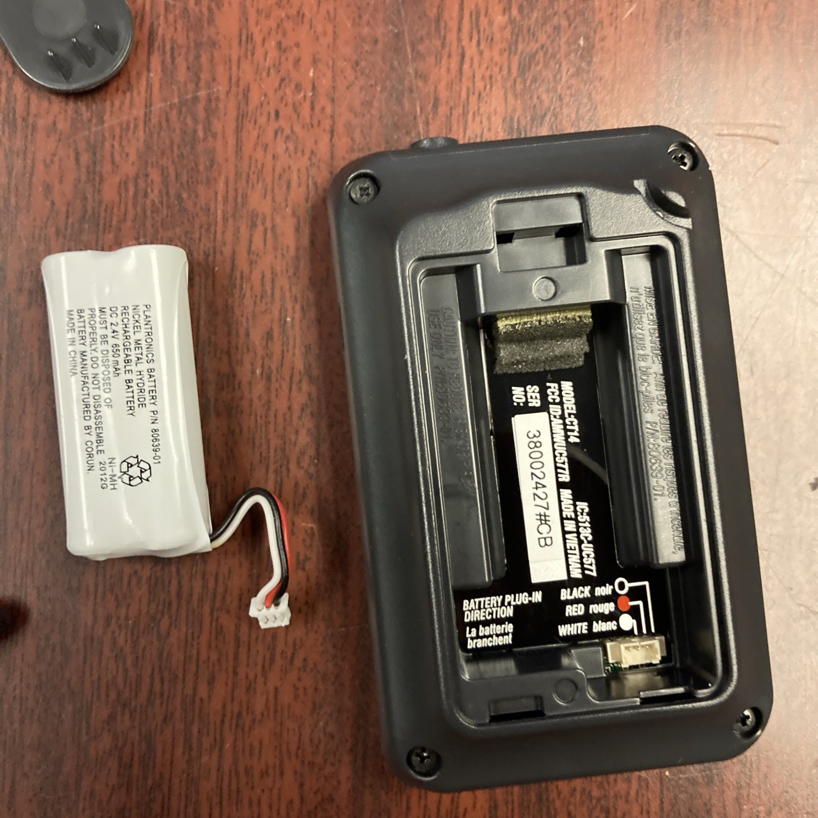 Plantronics CT-14 Cordless Phone With Main Base-AC Power Cord-Headset