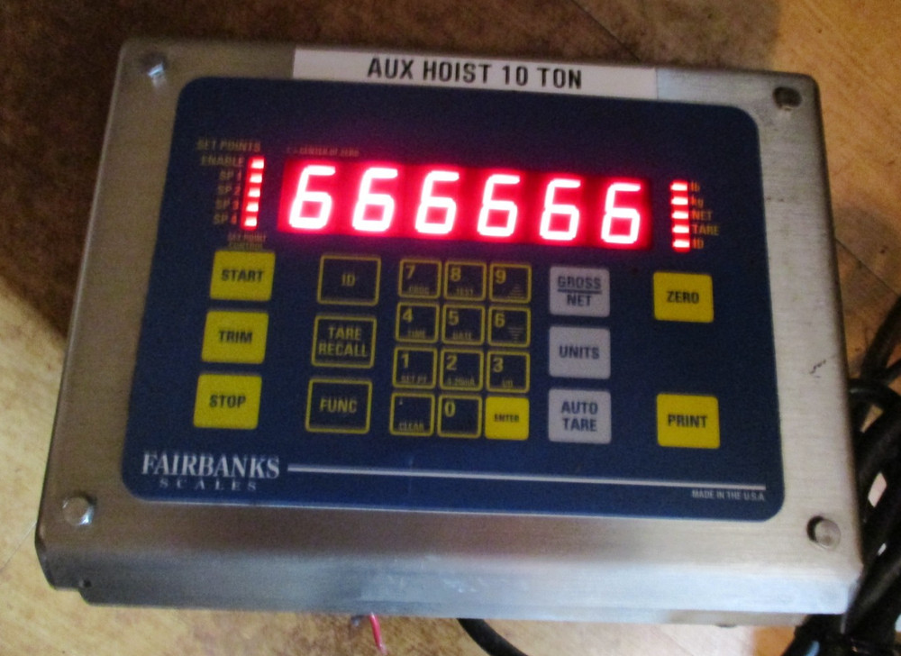 FAIRBANKS Digital Weight Scale Indicator Panel Controller H90-5200-A Display