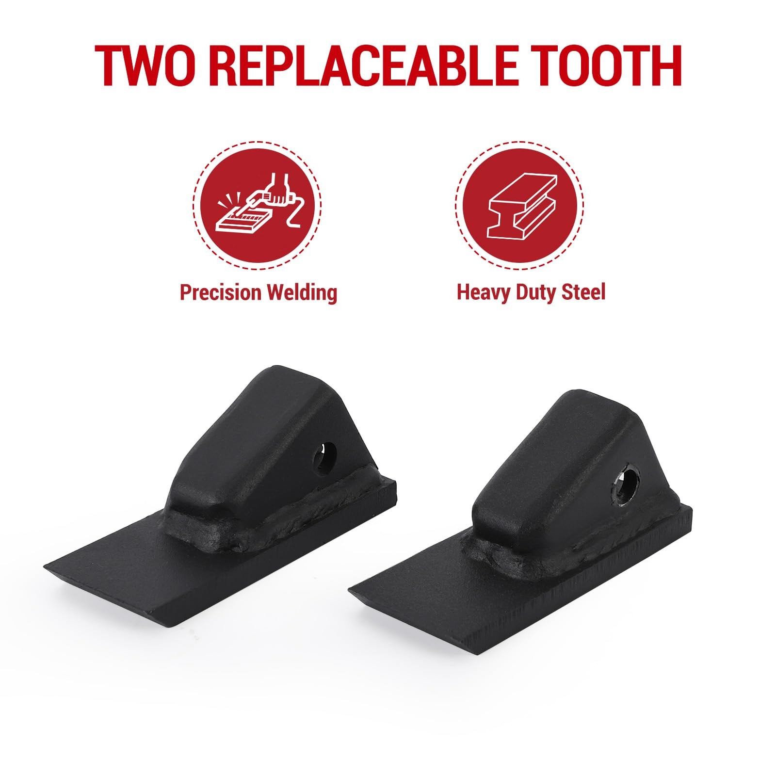 Hitch Mounted Trencher 18" Scarifier Shank w/ 2 Teeth for 2" Receiver Adapters