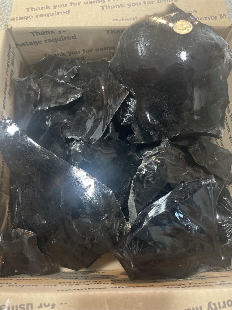 FLINT KNAPPING OBSIDIAN MATERIAL PREFORMS/LARGE SPALLS 3 Lbs