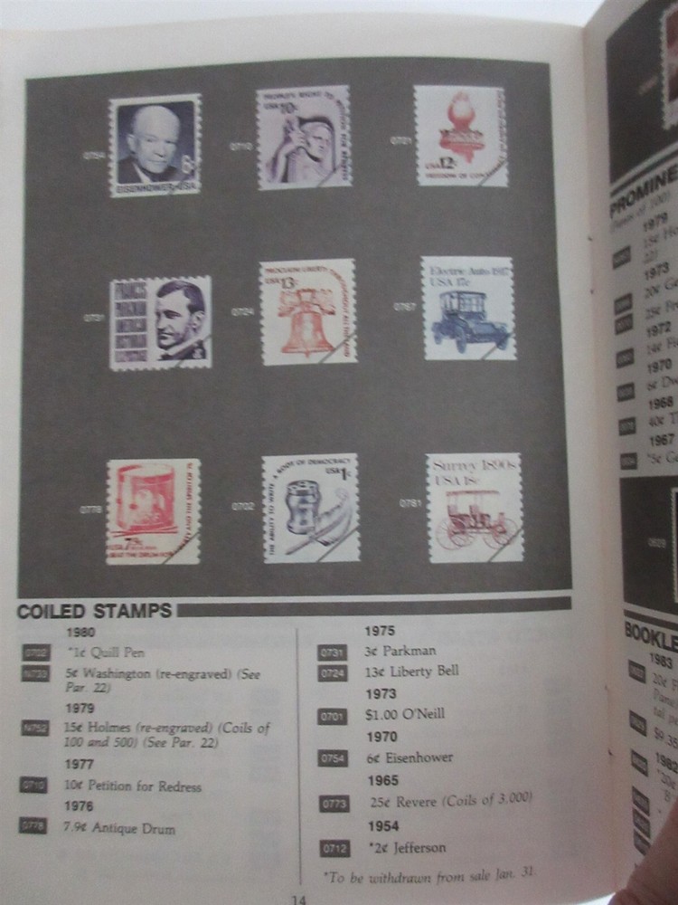 Vintage PHILATELIC CATALOG December 1983- January 1984 USPS Stamps