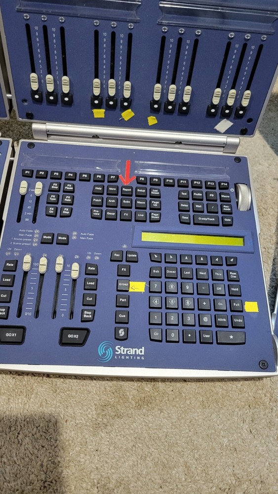 Philips Strand 300 Series Lighting Console Command Module with 2 Faders Untested