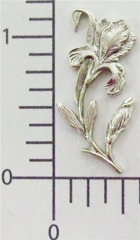 30294 Victorian Iris Jewelry Finding Matte Silver Oxidized