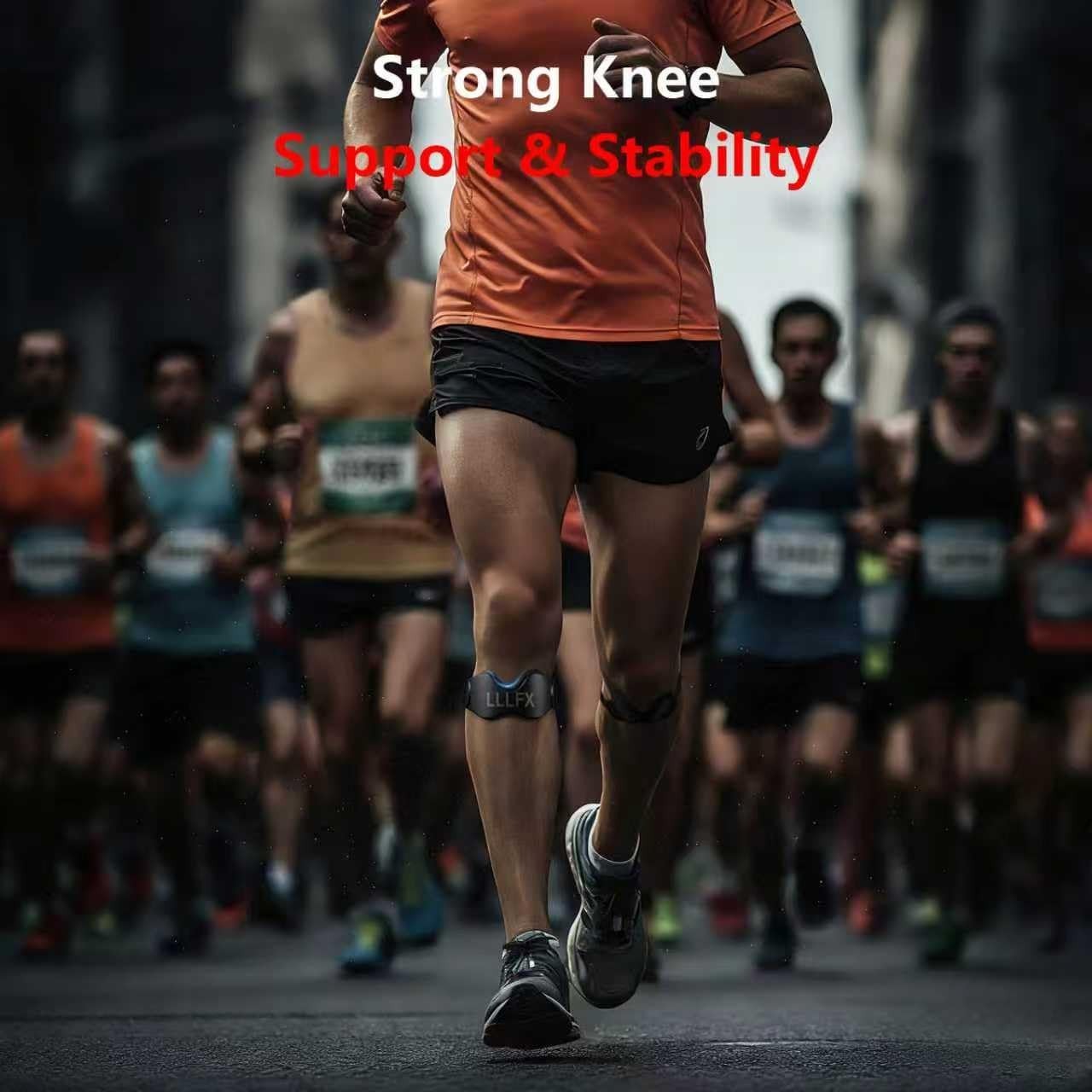 2 Pack Patellar Tendon Support Straps, Adjustable Non-slip Patellar Band, Black